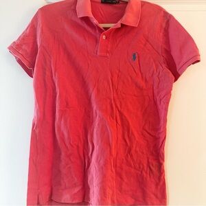 Ralph Lauren Women’s Pink Skinny Polo Shirt Size XL | Classic Fit